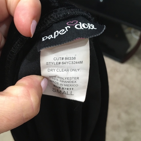 Paper Doll s Shimmery velour tie front cropped foldover collar top - Picture 5 of 6